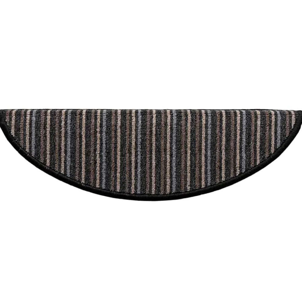 vidaXL Zelfklevende Trapmatten 15 st 56 x 17 x 3 cm Non-Slip Antraciet