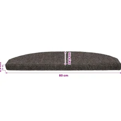 vidaXL Zelfklevende Trapmatten 15 st 80 x 24,5 x 3,5 cm Antraciet