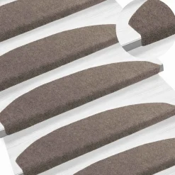 vidaXL Zelfklevende Trapmatten 15 st 80 x 24,5 x 3,5 cm Mokka
