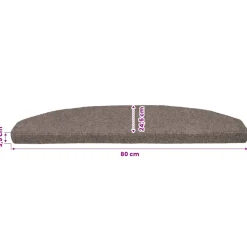 vidaXL Zelfklevende Trapmatten 15 st 80 x 24,5 x 3,5 cm Mokka