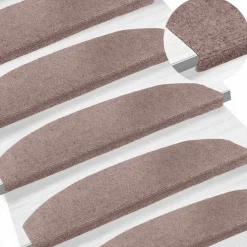 vidaXL Zelfklevende Trapmatten 15 st 80 x 24,5 x 3,5 cm Beige