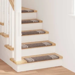 vidaXL Zelfklevende Trapmatten 15 st 65 x 21 x 4 cm Non-Slip Bruin