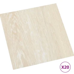 vidaXL Zelfklevende Vloerplanken Wit en Beige 30,5 x 30,5 cm 20 st PVC