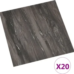vidaXL Zelfklevende Vloerplanken Donkergrijs 30,5 x 30,5 cm 20 st PVC