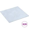 vidaXL Zelfklevende Vloerplanken Wit Marmer 30,5 x 30,5 cm 20 st PVC