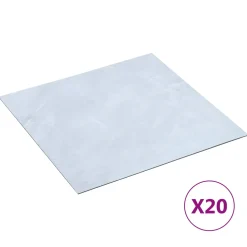 vidaXL Zelfklevende Vloerplanken Wit Marmer 30,5 x 30,5 cm 20 st PVC