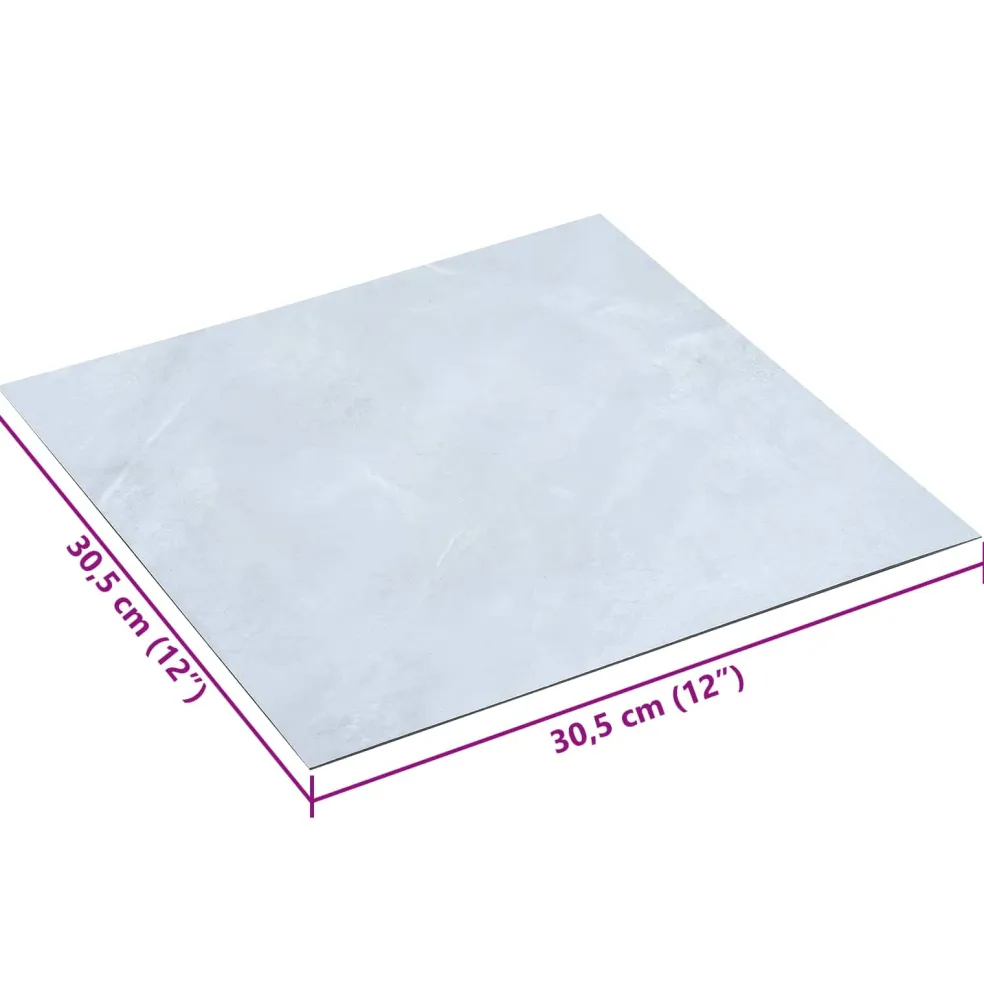 vidaXL Zelfklevende Vloerplanken Wit Marmer 30,5 x 30,5 cm 20 st PVC