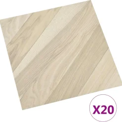 vidaXL Zelfklevende Vloerplanken Beige Gestreept 30,5 x 30,5 cm 20 st
