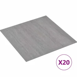 vidaXL Zelfklevende Vloerplanken Grijs en Hout 30,5 x 30,5 cm 20 st