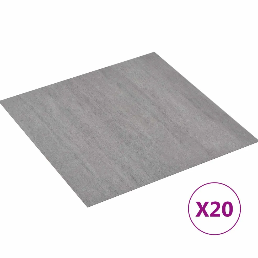 vidaXL Zelfklevende Vloerplanken Grijs en Hout 30,5 x 30,5 cm 20 st