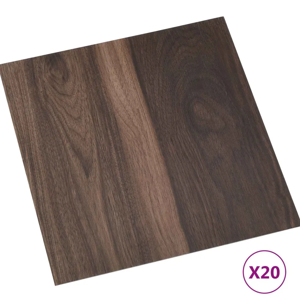 vidaXL Zelfklevende Vloerplanken Bruin 30,5 x 30,5 cm 20 st PVC