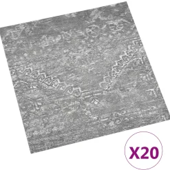 vidaXL Zelfklevende Vloerplanken Betongrijs 30,5 x 30,5 cm 20 st PVC