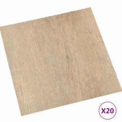vidaXL Zelfklevende Vloerplanken Donkerbruin en Grijs 30,5 x 30,5 cm