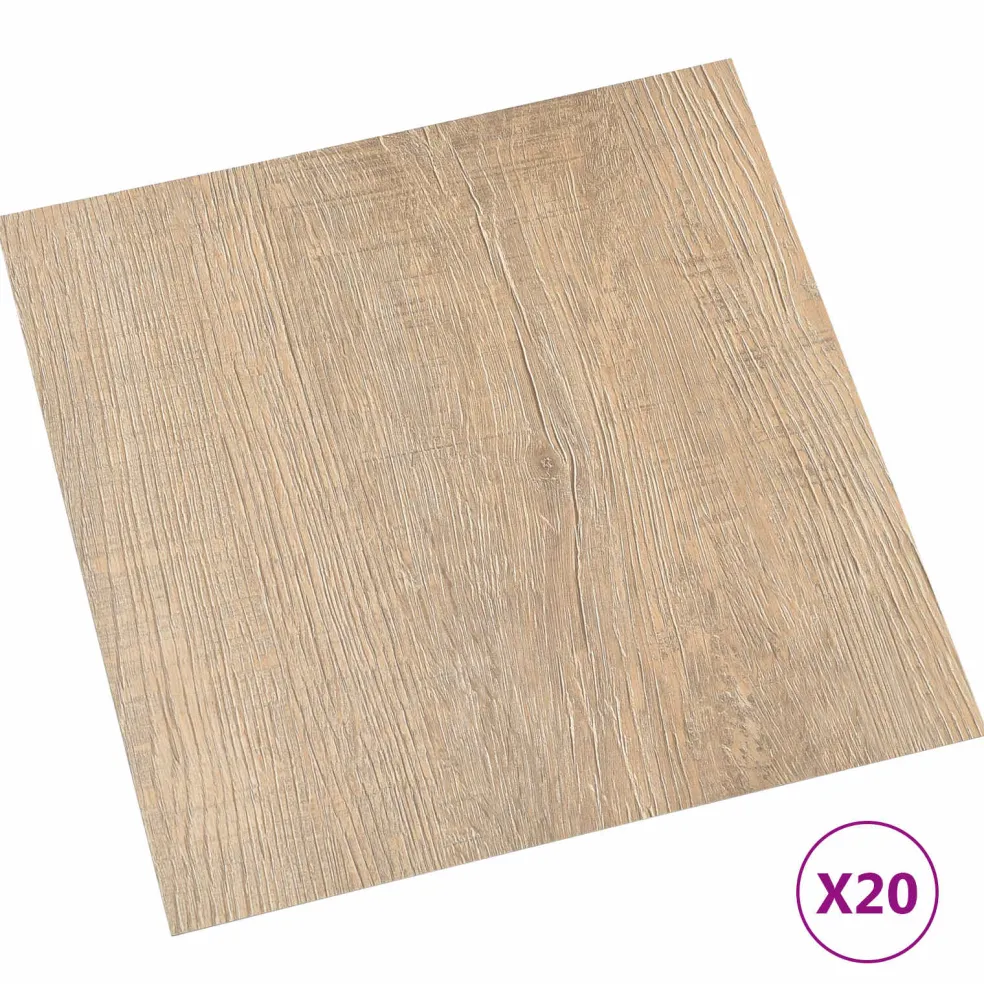 vidaXL Zelfklevende Vloerplanken Donkerbruin en Grijs 30,5 x 30,5 cm