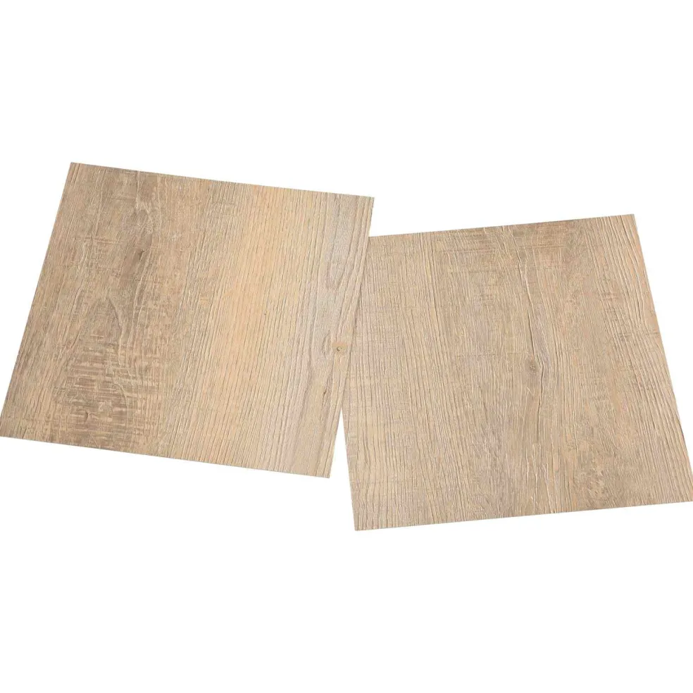 vidaXL Zelfklevende Vloerplanken Donkerbruin en Grijs 30,5 x 30,5 cm