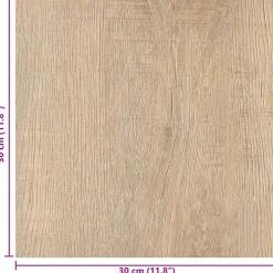 vidaXL Zelfklevende Vloerplanken Donkerbruin en Grijs 30,5 x 30,5 cm