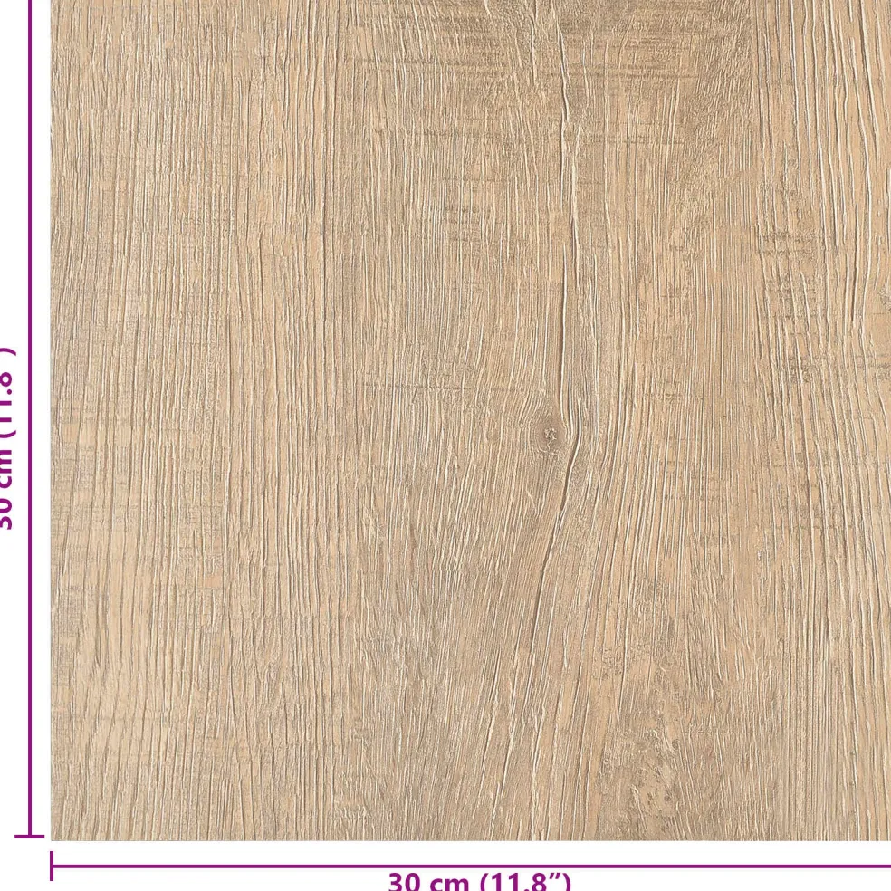 vidaXL Zelfklevende Vloerplanken Donkerbruin en Grijs 30,5 x 30,5 cm