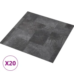 vidaXL Zelfklevende Vloerplanken Houten Structuur Grijs 30,5 x 30,5 cm