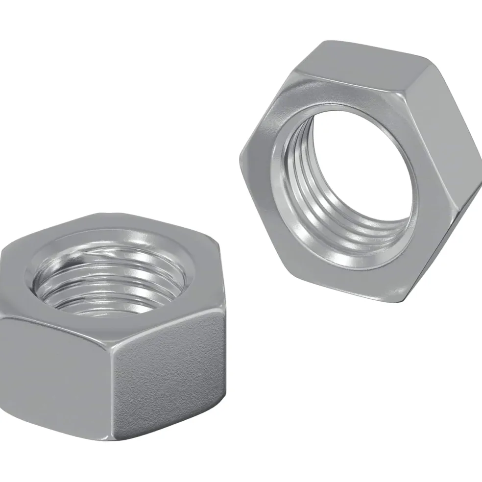 vidaXL Zeshoekige Moer 2 st Zilver M6 Metaal