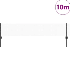 vidaXL zeshoekig gaasgek met palen 10 x 0,4 m PVC-Coated Staal Grijs