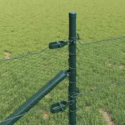 vidaXL zeshoekig gaasgek met palen 10 x 0,4 m PVC-Coated Staal Groen