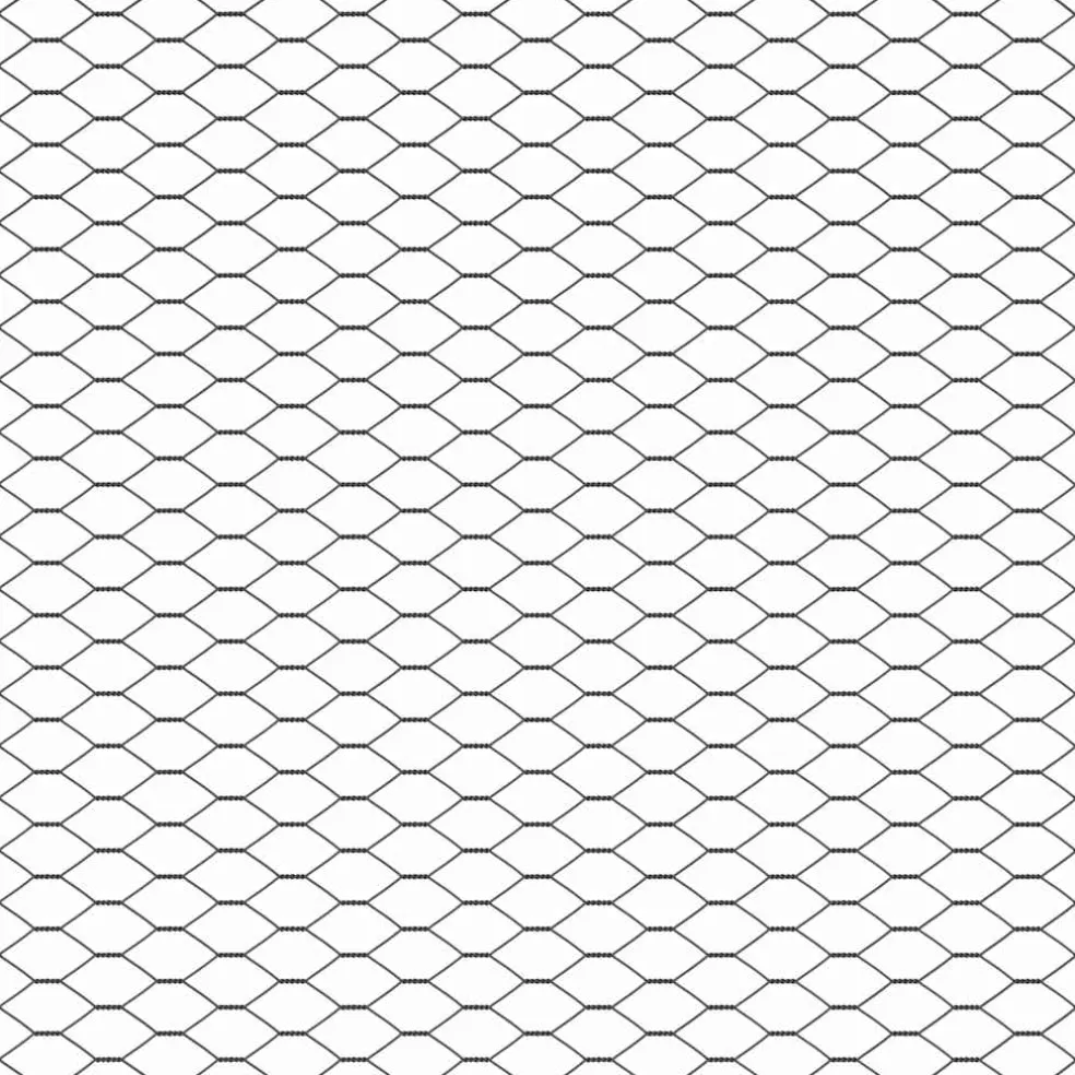 vidaXL zeshoekig gaasgek met palen 10 x 0,4 m PVC-Coated Staal Grijs