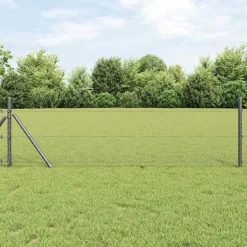 vidaXL zeshoekig gaashek met grondbevestiging 10 x 0,4 m Grijs Mesh