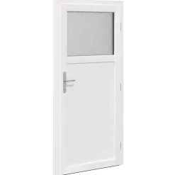 vidaXL Zij-ingangsdeur 98 x 198 cm PVC Antraciet