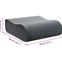 vidaXL Zitkussen Effen Grijs 40 x 40 x 13 cm PU Schuim