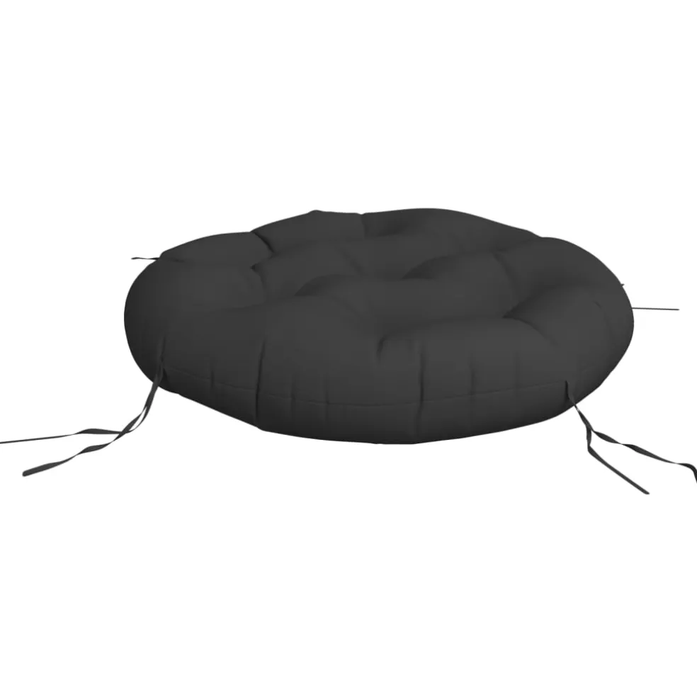 vidaXL Zitkussen rond Ø 60x11 cm oxford stof zwart