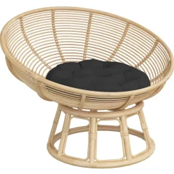 vidaXL Zitkussen rond Ø 60x11 cm oxford stof zwart