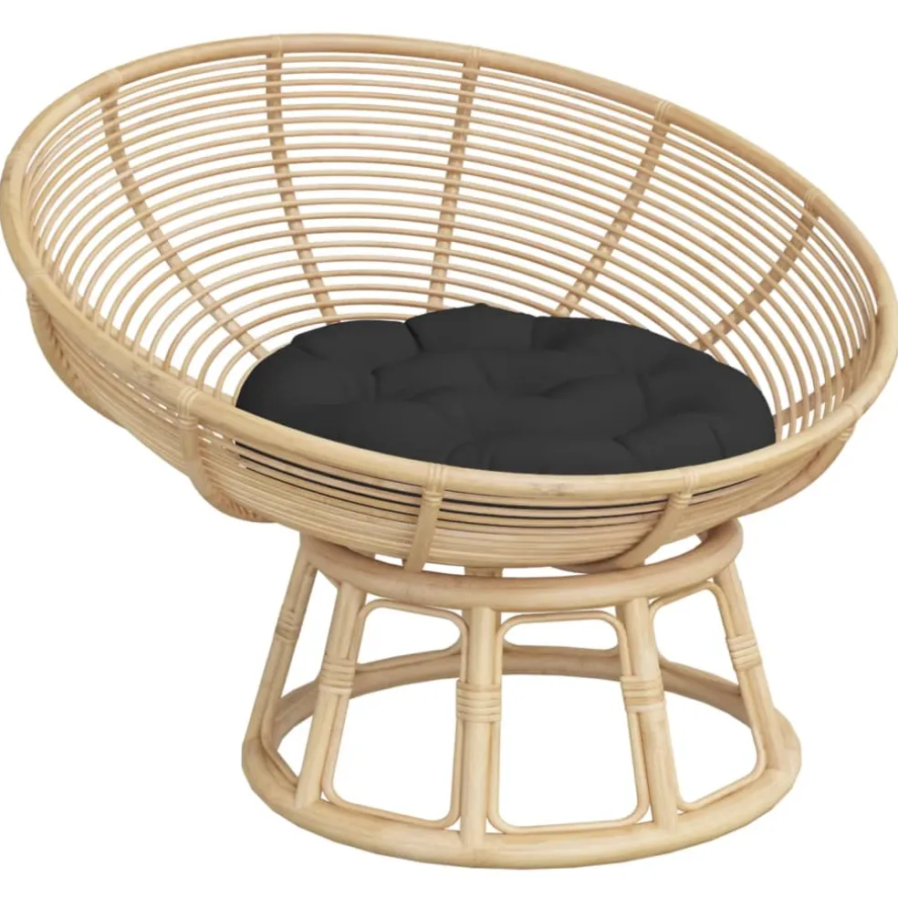 vidaXL Zitkussen rond Ø 60x11 cm oxford stof zwart