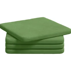 vidaXL Zitkussens 4 st Fluweel Lichtgroen 40 x 40 x 3 cm