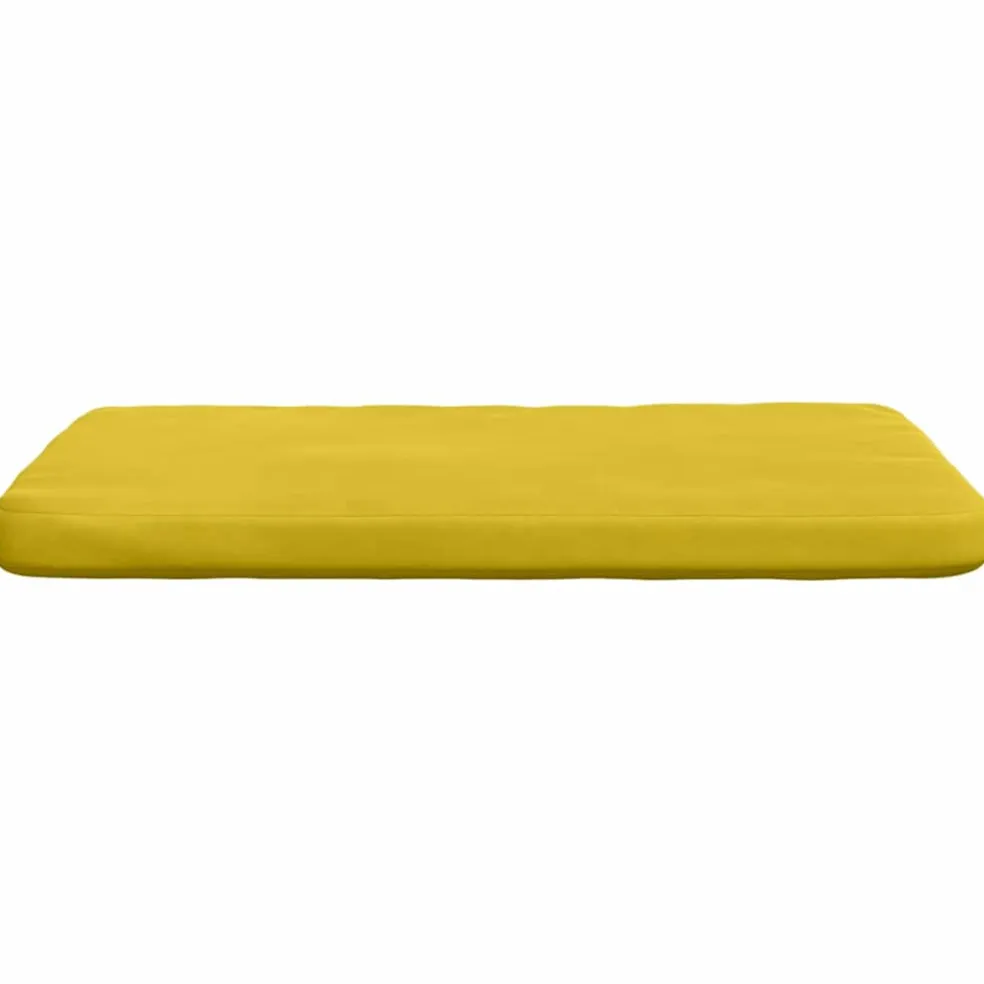vidaXL Zitkussens 4 st Fluweel Geel 40 x 40 x 3 cm