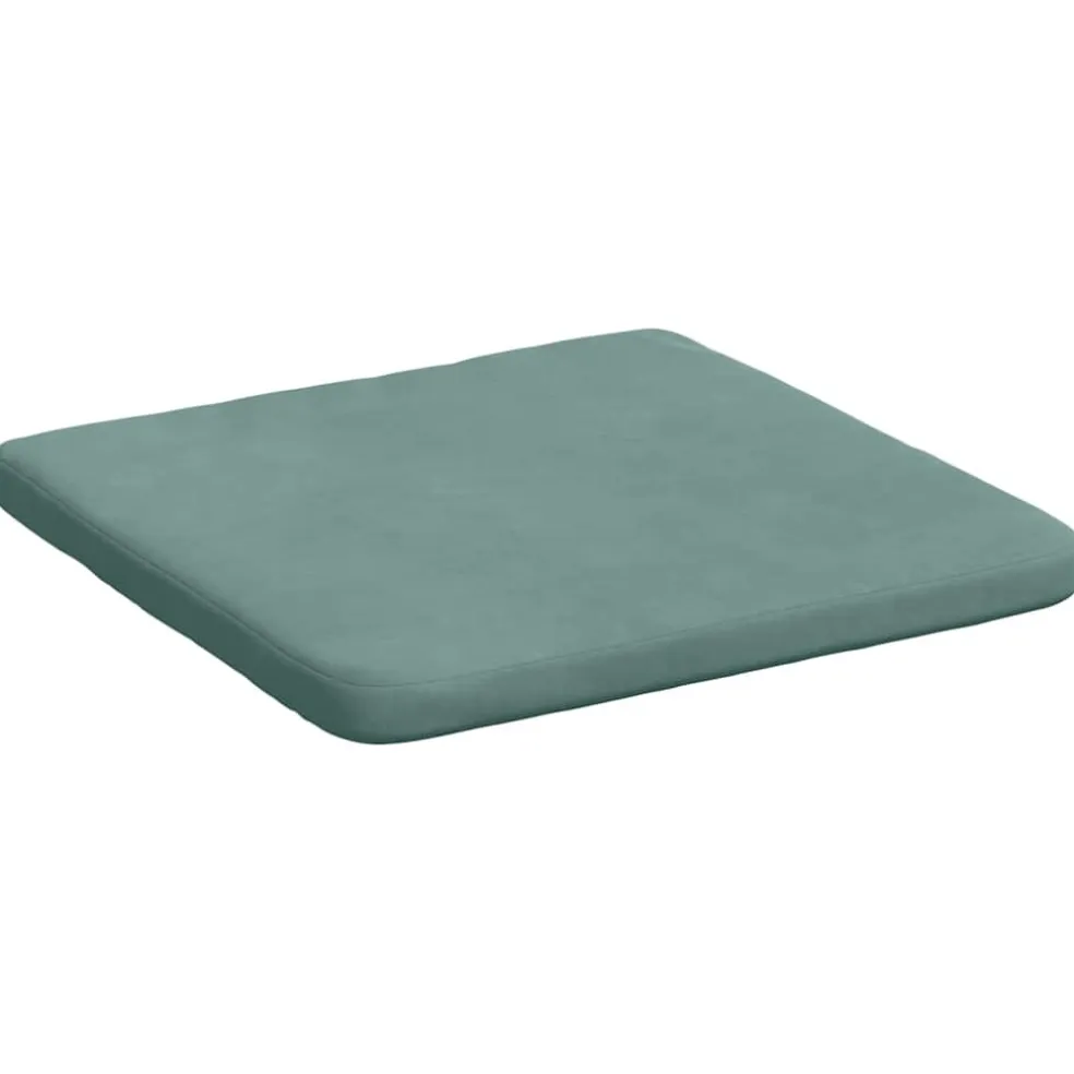 vidaXL Zitkussens 4 st Fluweel Zeegroen 40 x 40 x 3 cm