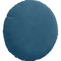 vidaXL Zitkussens 2 st Fluweel Blauw Ø30 x 13 cm