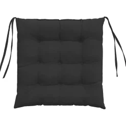 vidaXL Zitkussens 4 st Microvezel Zwart 40 x 40 x 6 cm