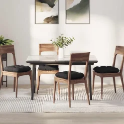 vidaXL Zitkussens 4 st Microvezel Stof Zwart 40 x 40 cm
