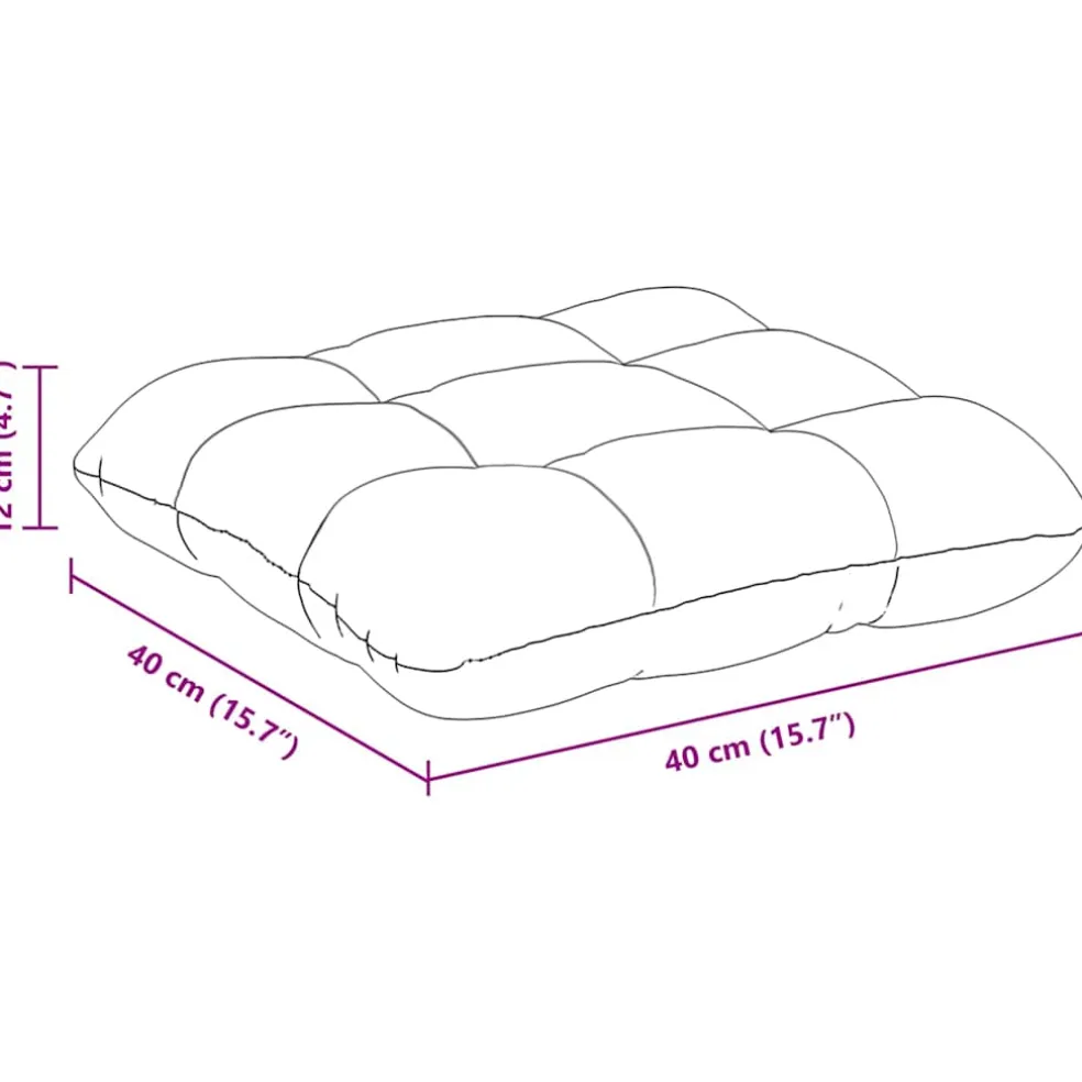 vidaXL Zitkussens 4 st Microvezel Stof Zwart 40 x 40 cm
