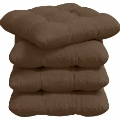 vidaXL Zitkussens 4 st Stof Bruin 40 x 40 x 12 cm