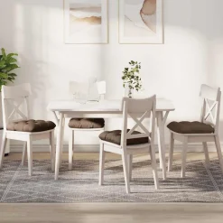 vidaXL Zitkussens 4 st Stof Bruin 40 x 40 x 12 cm