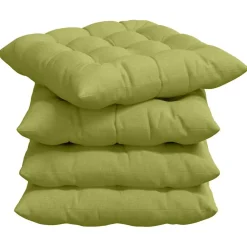vidaXL Zitkussens 4 st Stof Lichtgroen 40 x 40 x 12 cm
