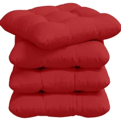 vidaXL Zitkussens 4 st Stof Rood 40 x 40 x 12 cm