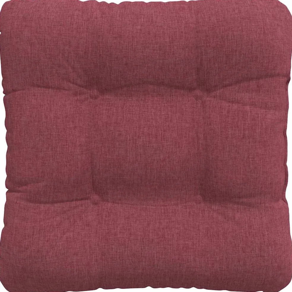 vidaXL Zitkussens 4 st Stof Wijnrood 40 x 40 x 12 cm