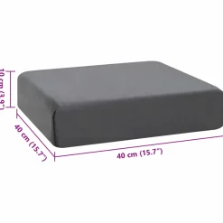 vidaXL Zitkussen 40 x 40 x 10 cm PU Schuim Grijs
