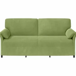 vidaXL 3-Zits Bank Lichtgroen 198 x 83 x 95 cm Fluweel