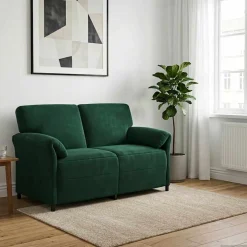 vidaXL 2-Zits Sofa Donkergroen 158 x 83 x 95 cm Fluweel