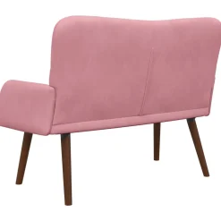 vidaXL 2-Zits Sofa Roze 115 x 61 x 87 cm fluweel