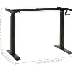 vidaXL Zit-stabureauframe met slinger handmatig zwart