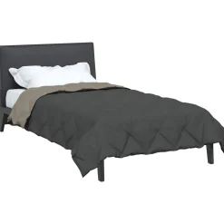 vidaXL Zomerdekbed 200 x 135 cm Zomer 200 gsm Lichtgrijs en Antraciet